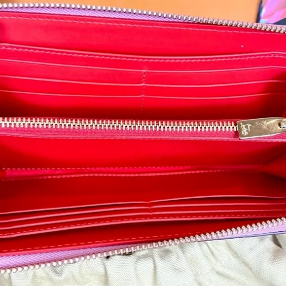 SOLD ⭐️Christian Louboutin pink patent leather long zippy zip around wallet w… - Picture 8 of 16
